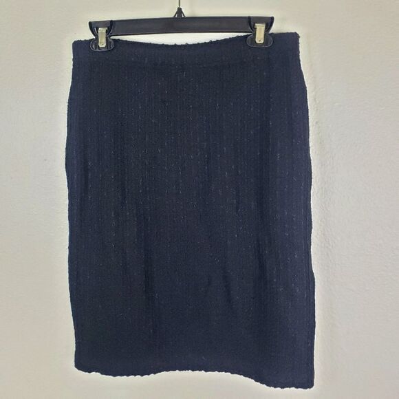 Women's Designer St. John Evening Black Santana Knit Pencil Skirt Size 06 - Picture 5 of 8
